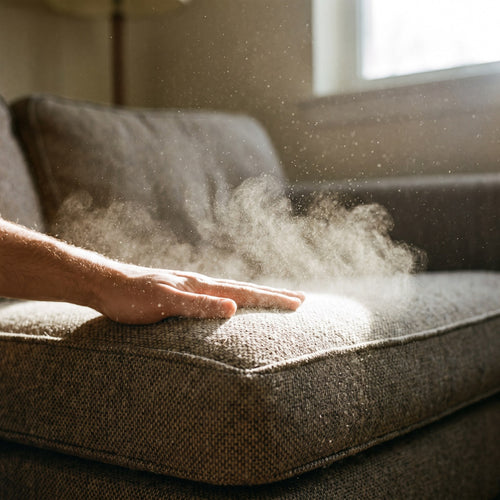 Polvo y ácaros en colchón, almohada y sofá