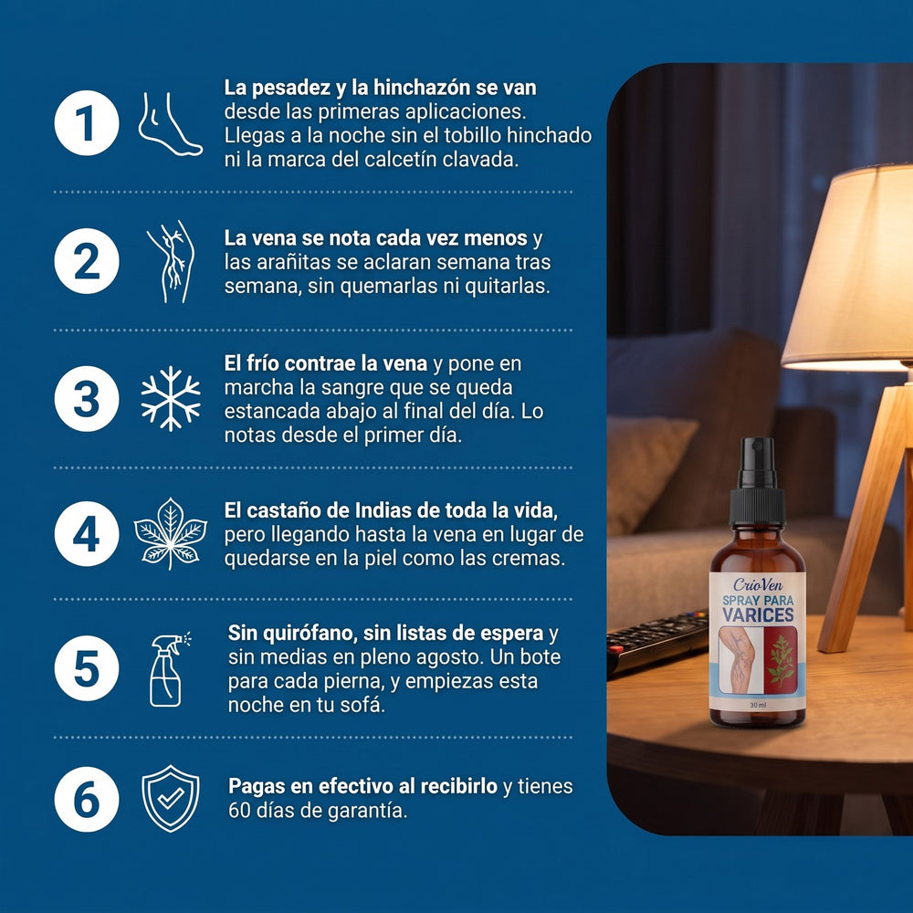 6 razones para usar el spray CrioVen para varices