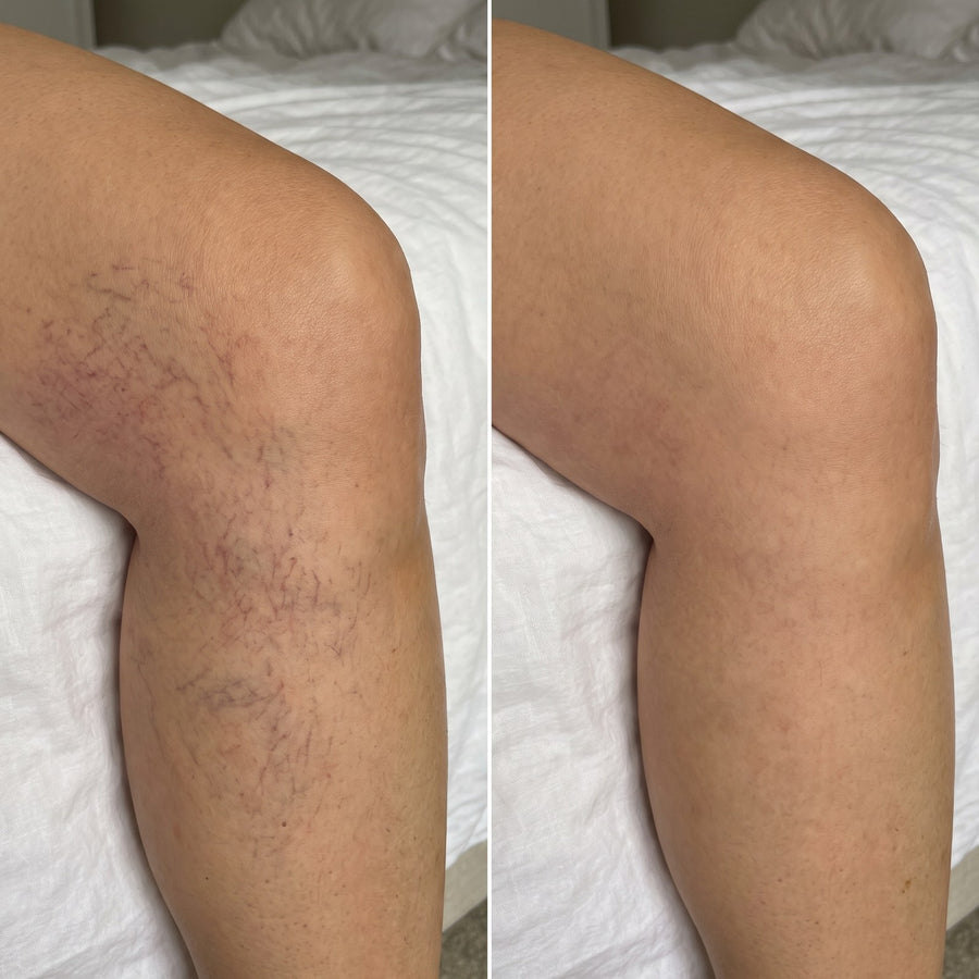 Observa cómo tus piernas pasan de “cansadas y llenas de venitas” a