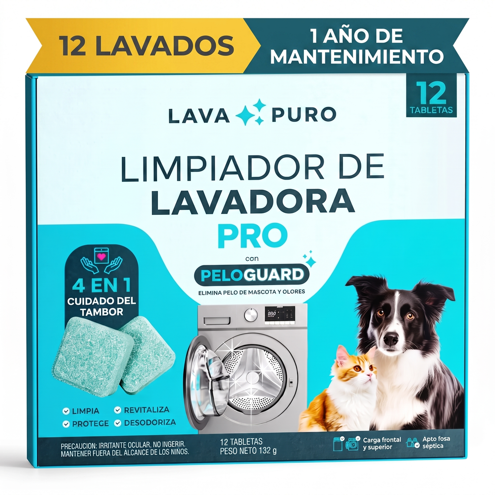 Caja LavaPuro 12 pastillas para lavadora