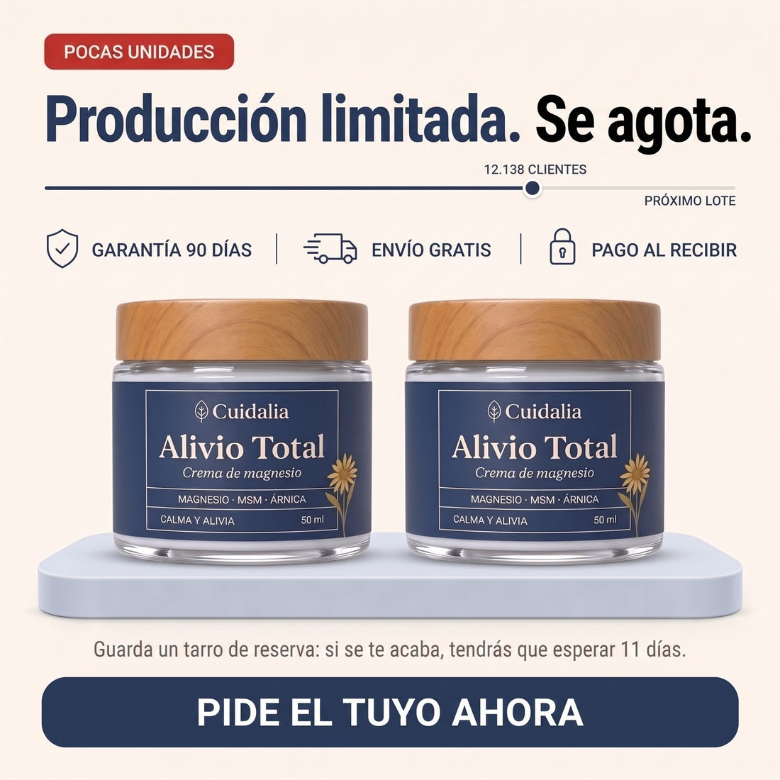 Producción limitada que se agota: pide el tuyo