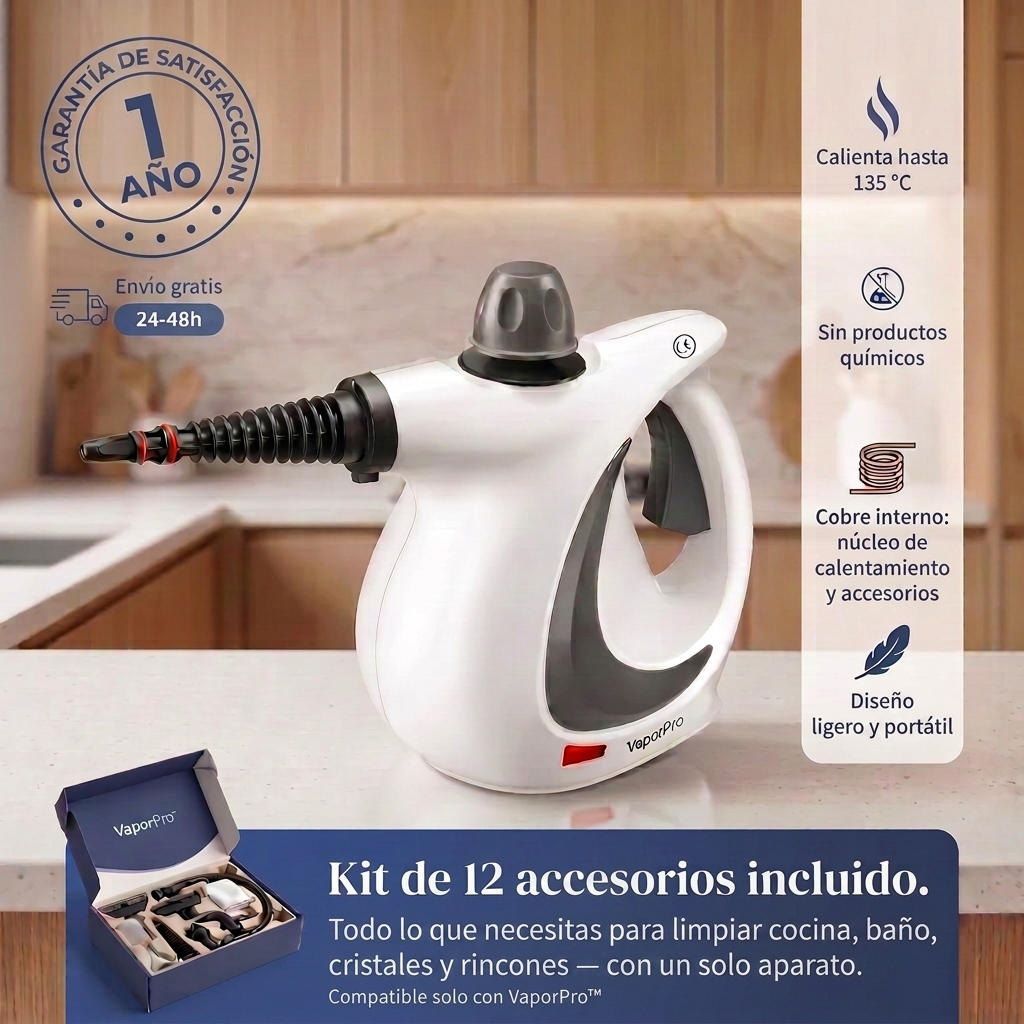 VaporPro con garantía de 1 año y kit de 12 accesorios